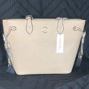 NWT Marilyn Monroe Signature Tote with Matching Wristlet - Tan/Red